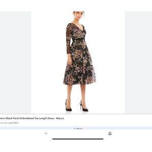 McDUGAL. BLACK  Floral Gown Size 12